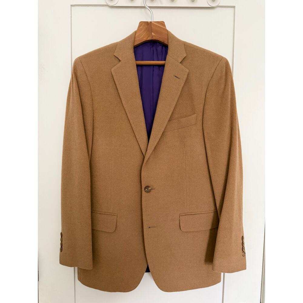 Mint Southwick Epaulet Camel Hair Sport Coat Blazer 38R